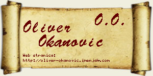 Oliver Okanović vizit kartica